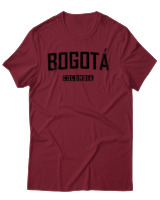 T-Shirt Αντρικό - Bogota Colombia - Color Thumbnail Σκούρο Κόκκινο