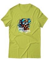 T-Shirt Αντρικό - Bold Streets - Color Thumbnail Λαχανί