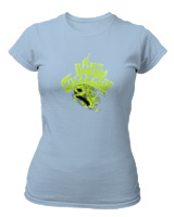 T-Shirt Στενή Γραμμή Γυναικείο - Bone Collector - Color Thumbnail Γαλάζιο