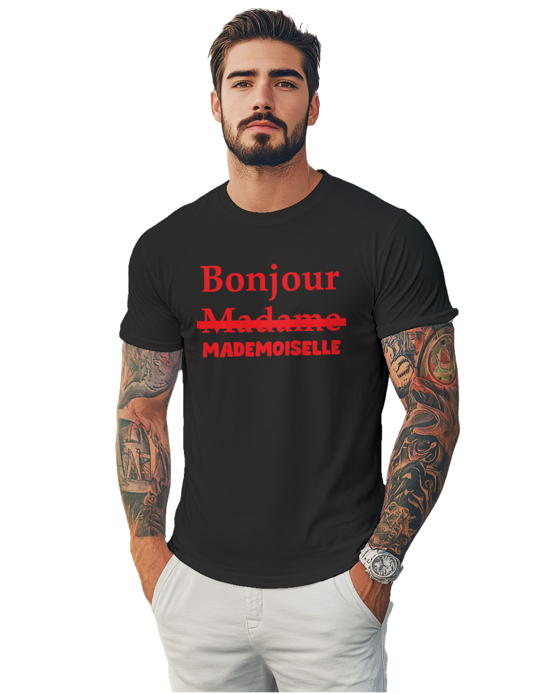 T-Shirt Unisex - Bonjour Mademoiselle - Image 1