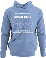 Φούτερ με κουκούλα - Boobs Here - Color Thumbnail Blue Carolina