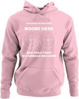 Φούτερ με κουκούλα - Boobs Here - Color Thumbnail Pink