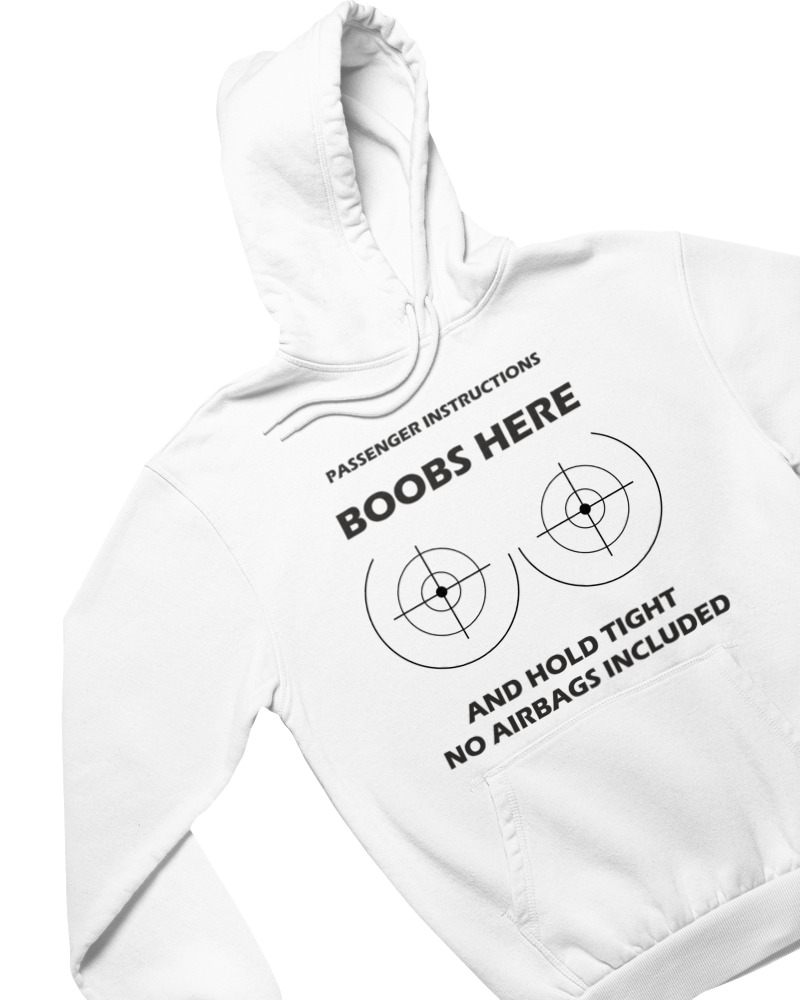 Φούτερ με κουκούλα - Boobs Here - Image 1