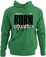Φούτερ με κουκούλα - Born Creative - Color Thumbnail Kelly Green