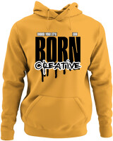 Φούτερ με κουκούλα - Born Creative - Color Thumbnail Κίτρινο Χρυσό