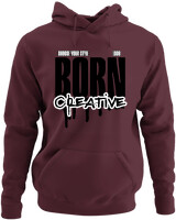 Φούτερ με κουκούλα - Born Creative - Color Thumbnail Marron