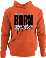 Φούτερ με κουκούλα - Born Creative - Color Thumbnail Orange
