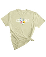 T-Shirt Woman Fashion Γυναικείο - Born To Be Confident - Color Thumbnail SAGE GREEN