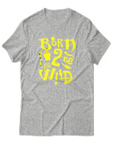 T-Shirt Αντρικό - Born To Be Wild - Color Thumbnail Γκρι Μελανζέ