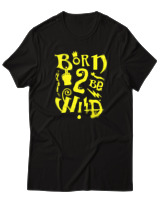 T-Shirt Αντρικό - Born To Be Wild - Color Thumbnail Μαύρο