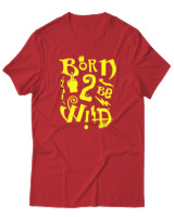 T-Shirt Αντρικό - Born To Be Wild - Color Thumbnail Κόκκινο