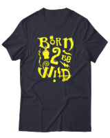 T-Shirt Αντρικό - Born To Be Wild - Color Thumbnail Σκούρο Μπλε