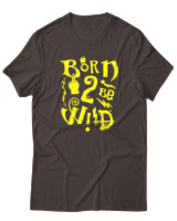 T-Shirt Αντρικό - Born To Be Wild - Color Thumbnail Καφέ