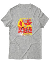 T-Shirt Αντρικό - Born To Rebel - Color Thumbnail Γκρι Μελανζέ