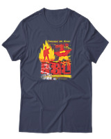 T-Shirt Αντρικό - Born To Rebel - Color Thumbnail Μπλε Γκρι