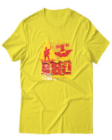 T-Shirt Αντρικό - Born To Rebel - Color Thumbnail Κίτρινο