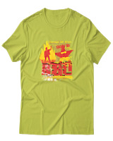 T-Shirt Αντρικό - Born To Rebel - Color Thumbnail Λαχανί