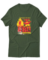 T-Shirt Αντρικό - Born To Rebel - Color Thumbnail Κυπαρισσί