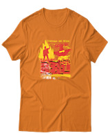 T-Shirt Αντρικό - Born To Rebel - Color Thumbnail Πορτοκαλί
