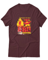 T-Shirt Αντρικό - Born To Rebel - Color Thumbnail Μπορντό