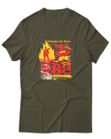 T-Shirt Αντρικό - Born To Rebel - Color Thumbnail Χακί