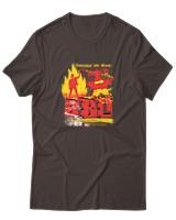 T-Shirt Αντρικό - Born To Rebel - Color Thumbnail Καφέ