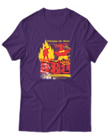 T-Shirt Αντρικό - Born To Rebel - Color Thumbnail Σκούρο Μωβ