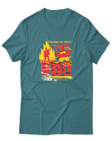 T-Shirt Αντρικό - Born To Rebel - Color Thumbnail Μπλε Πράσινο
