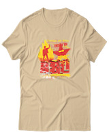 T-Shirt Αντρικό - Born To Rebel - Color Thumbnail Μπεζ