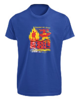 T-Shirt Fit Αντρικό - Born To Rebel - Color Thumbnail Μπλε Ρουά