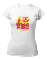T-Shirt Στενή Γραμμή Γυναικείο - Born To Rebel - Color Thumbnail ΄Ασπρο