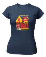 T-Shirt Στενή Γραμμή Γυναικείο - Born To Rebel - Color Thumbnail Σκούρο Μπλε