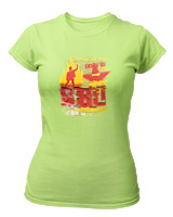 T-Shirt Στενή Γραμμή Γυναικείο - Born To Rebel - Color Thumbnail Λαχανί
