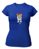 T-Shirt Στενή Γραμμή - Bossy - Color Thumbnail Μπλε Ρουά