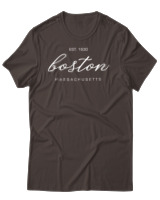 T-Shirt Αντρικό - Boston Est 1630 - Color Thumbnail Καφέ