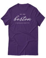 T-Shirt Αντρικό - Boston Est 1630 - Color Thumbnail Σκούρο Μωβ