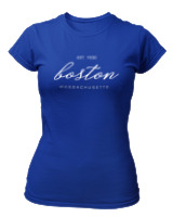 T-Shirt Στενή Γραμμή Γυναικείο - Boston Est 1630 - Color Thumbnail Μπλε Ρουά