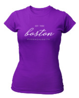 T-Shirt Στενή Γραμμή Γυναικείο - Boston Est 1630 - Color Thumbnail Σκούρο Μωβ