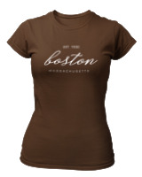 T-Shirt Στενή Γραμμή Γυναικείο - Boston Est 1630 - Color Thumbnail Καφέ