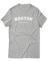T-Shirt Αντρικό - Boston Massahusetts - Color Thumbnail Γκρι Μελανζέ