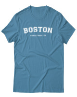 T-Shirt Αντρικό - Boston Massahusetts - Color Thumbnail Τιρκουάζ