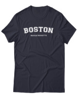T-Shirt Αντρικό - Boston Massahusetts - Color Thumbnail Σκούρο Μπλε