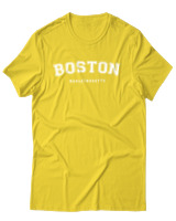 T-Shirt Αντρικό - Boston Massahusetts - Color Thumbnail Χρυσό Κίτρινο