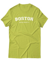 T-Shirt Αντρικό - Boston Massahusetts - Color Thumbnail Λαχανί