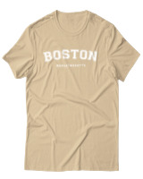 T-Shirt Αντρικό - Boston Massahusetts - Color Thumbnail Μπεζ