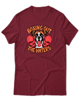 T-Shirt Αντρικό - Boxing - Color Thumbnail Σκούρο Κόκκινο