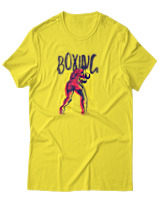 T-Shirt Αντρικό - Boxing - Color Thumbnail Κίτρινο
