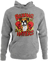Φούτερ με κουκούλα - Boxing The Haters - Color Thumbnail Γκρι Μελανζέ
