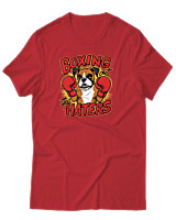 T-Shirt Αντρικό - Boxing The Haters - Color Thumbnail Κόκκινο