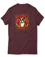 T-Shirt Αντρικό - Boxing The Haters - Color Thumbnail Μπορντό